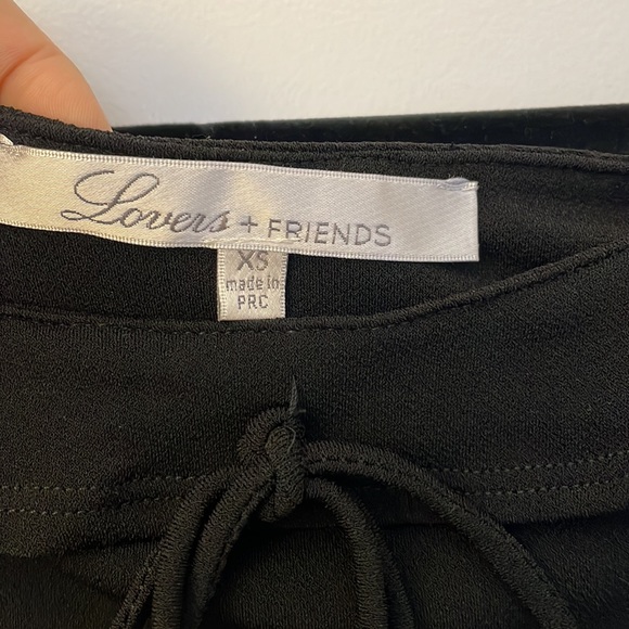 Lover + Friends short sleeve off shoulder black bodysuit XS NWOT - Picture 5 of 6